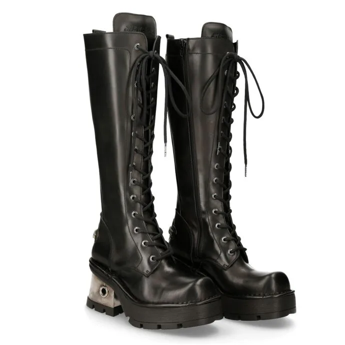 NEW ROCK 14-eye Boots (236-S1) Černá 43